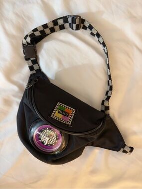 RARE 1980’s Vintage BULY by Bulova Clock Fanny Pack with Checkered B&W Strap
